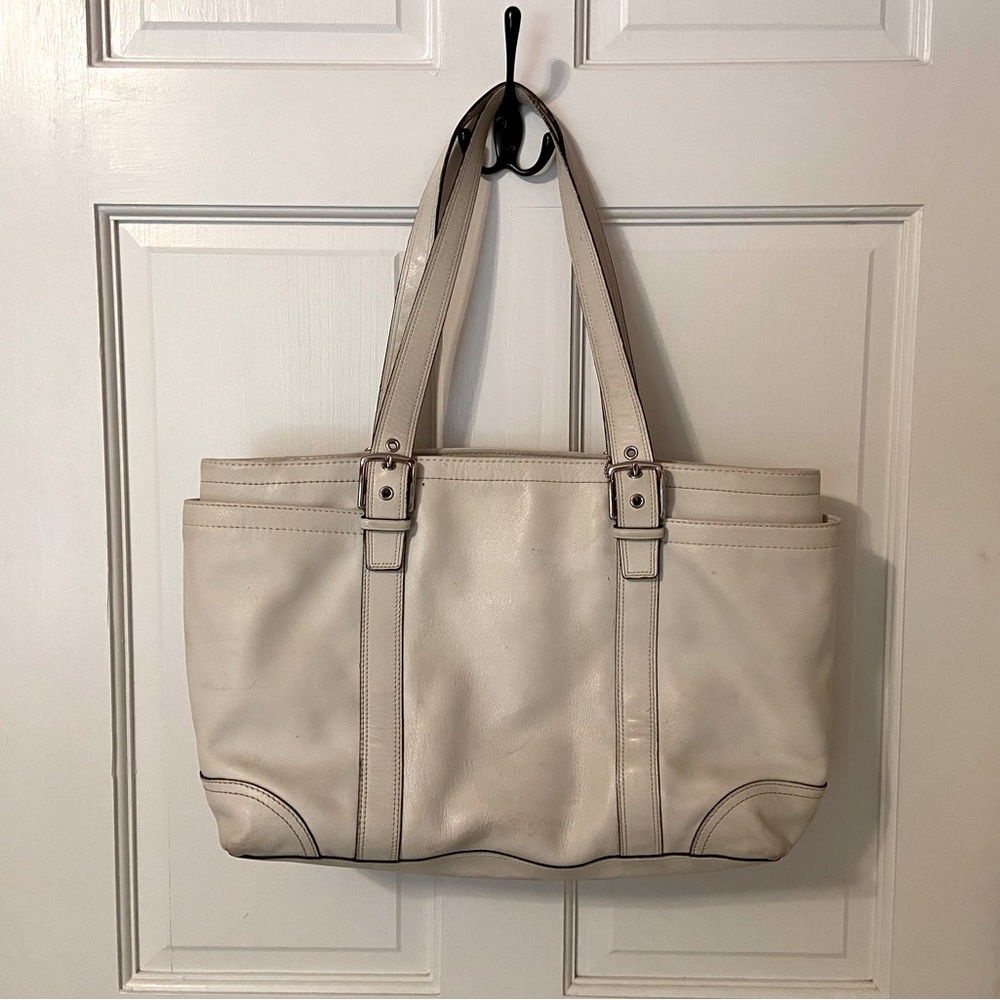 Coach Bag Business, computer, or diaper bag. White